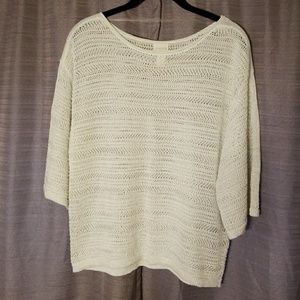 NWOT Chico's White and Silver Sweater